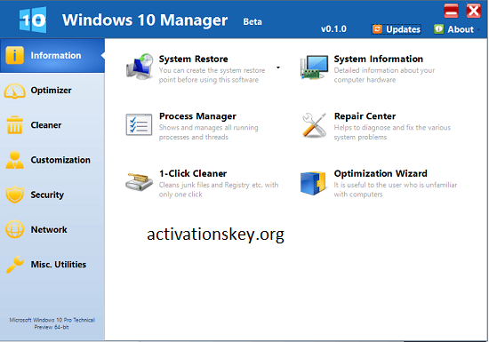 Windows 10 Manager 3.8.3 instal the last version for windows